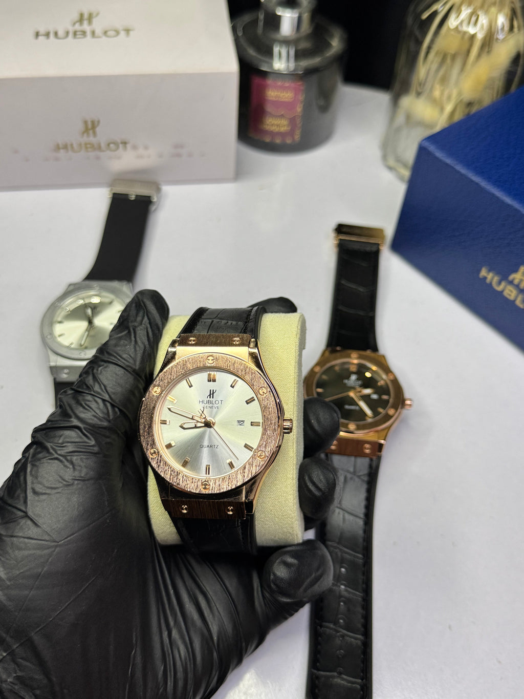 Hublot Big Bang | Silver Dial Golden Ring | Quartz Movement with Date