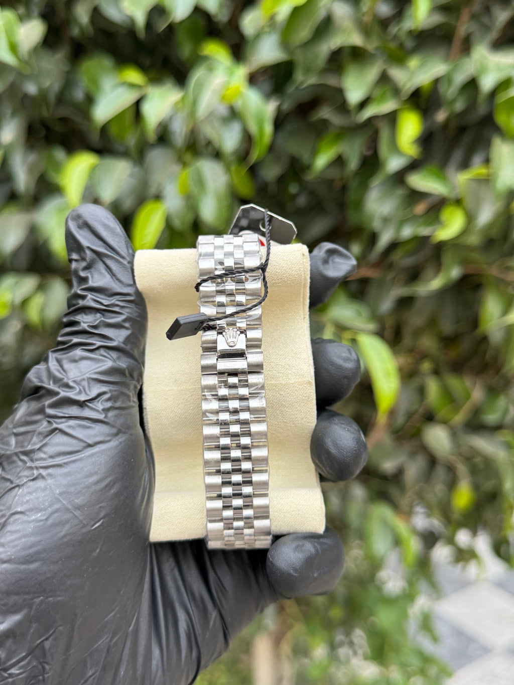 Rolex GMT Grey | Silver Chain Black Dial | Premium Quality