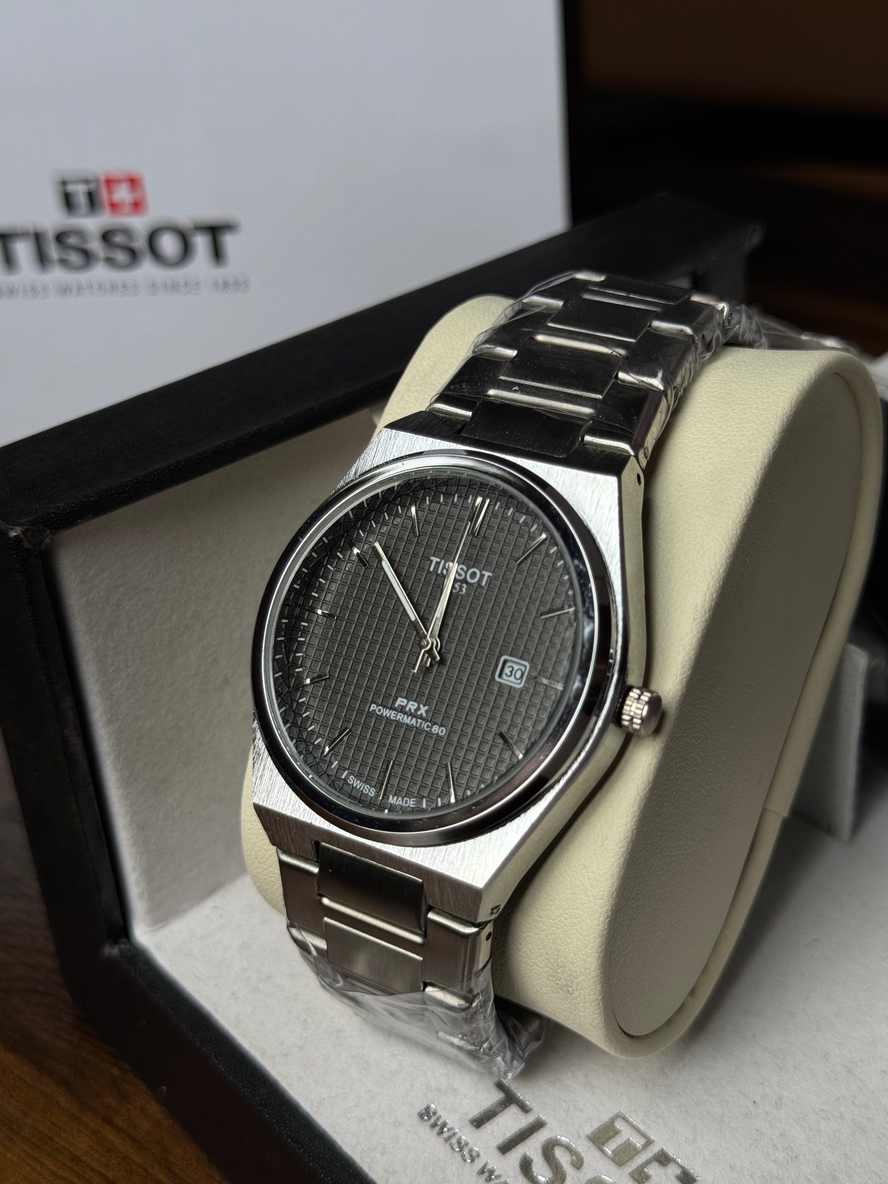 Tissot PRX 1853 | Silver Black Pattern | Premium Quality