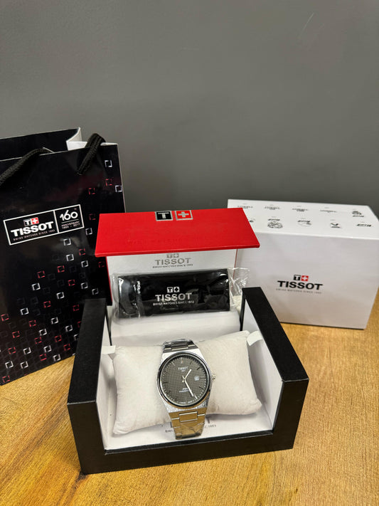 Tissot PRX 1853 | Silver Black | Premium Quality