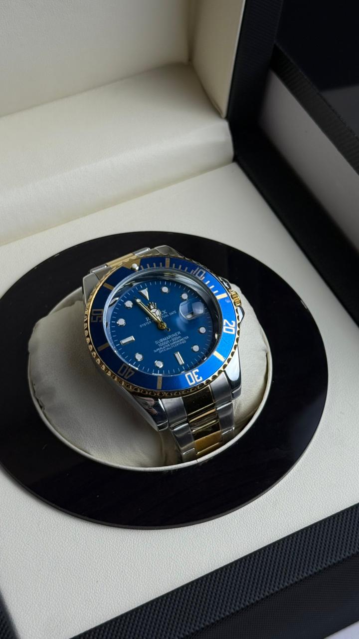 Rolex Submariner Chain | Double Tone Chain Blue Dial | Premium Quality