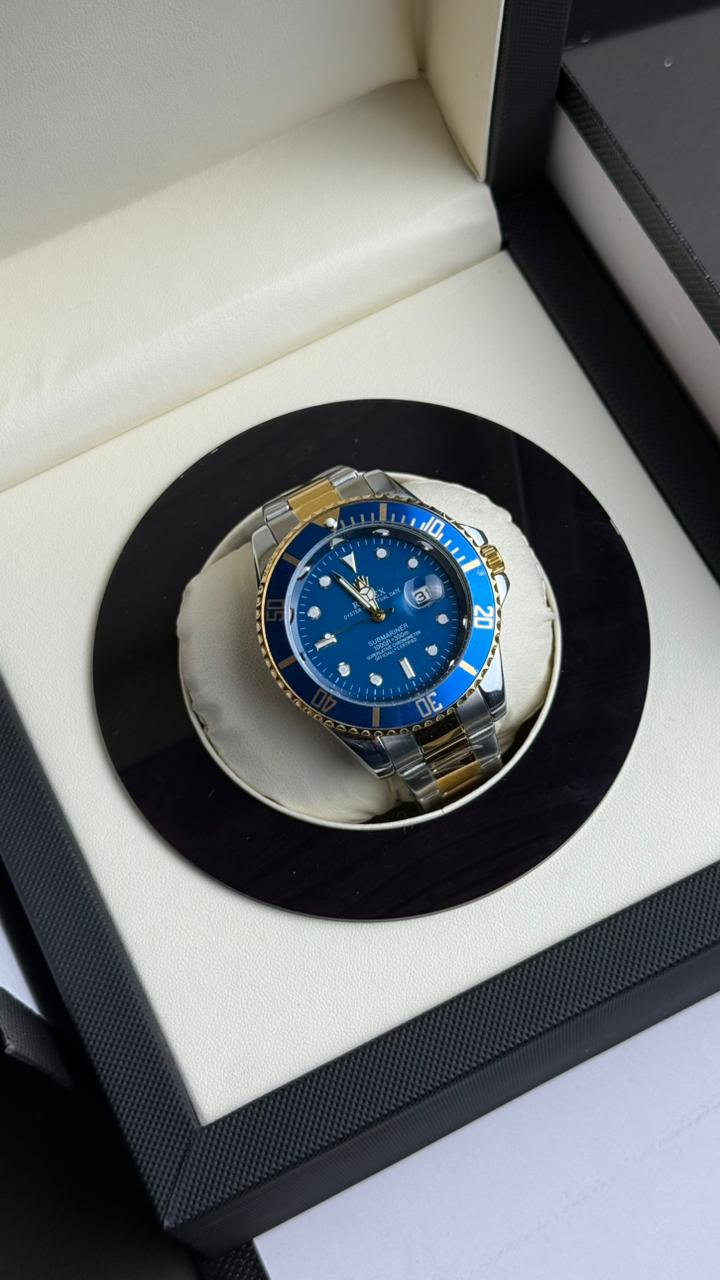 Rolex Submariner Chain | Double Tone Chain Blue Dial | Premium Quality