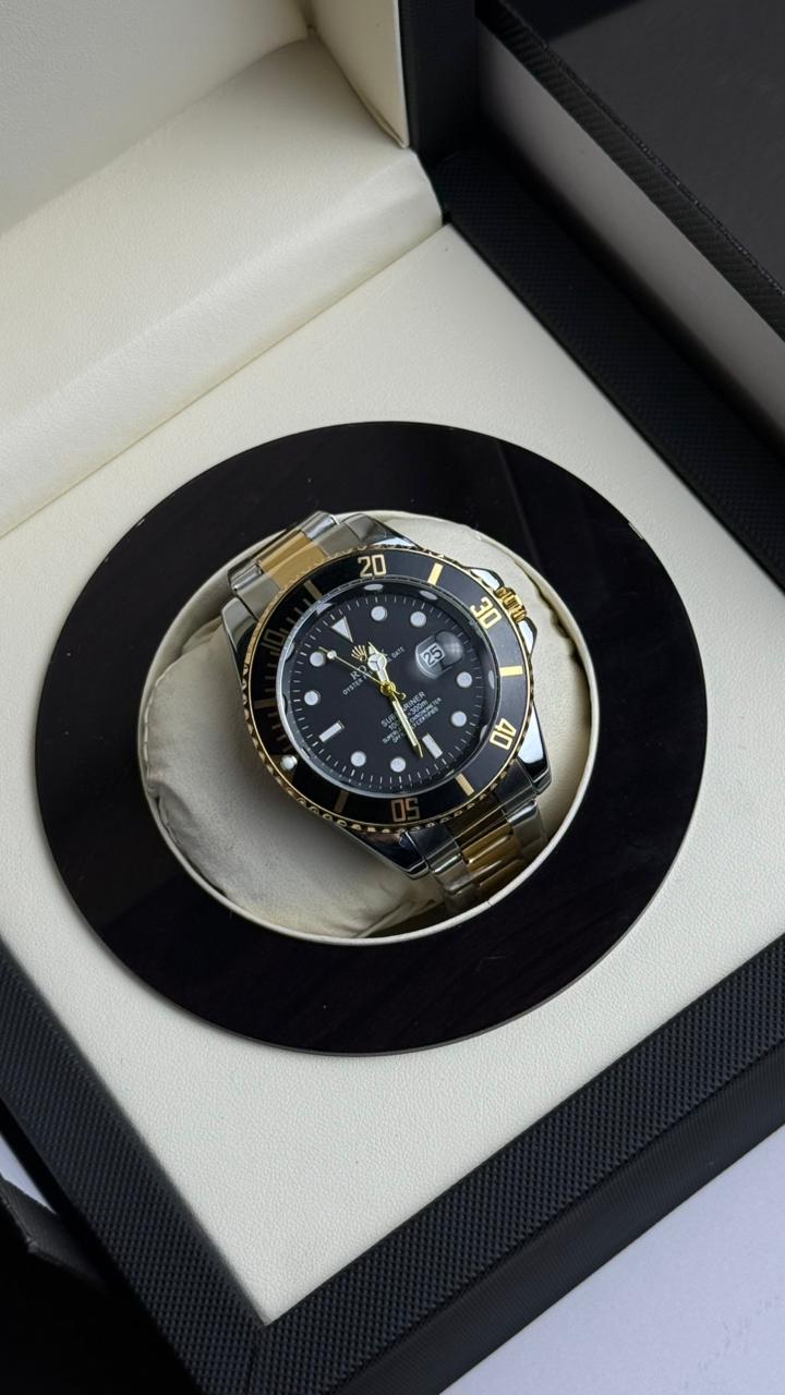 Rolex Submariner Chain | Double Tone Chain Black Dial | Premium Quality