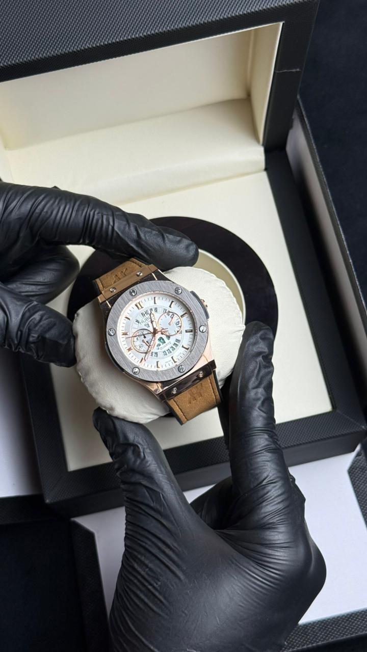 Hublot Strap | White Brown | Quartz Movement