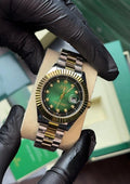 Rolex Oyster Perpetual | Double Tone Chain Green Dial | Premium Quality