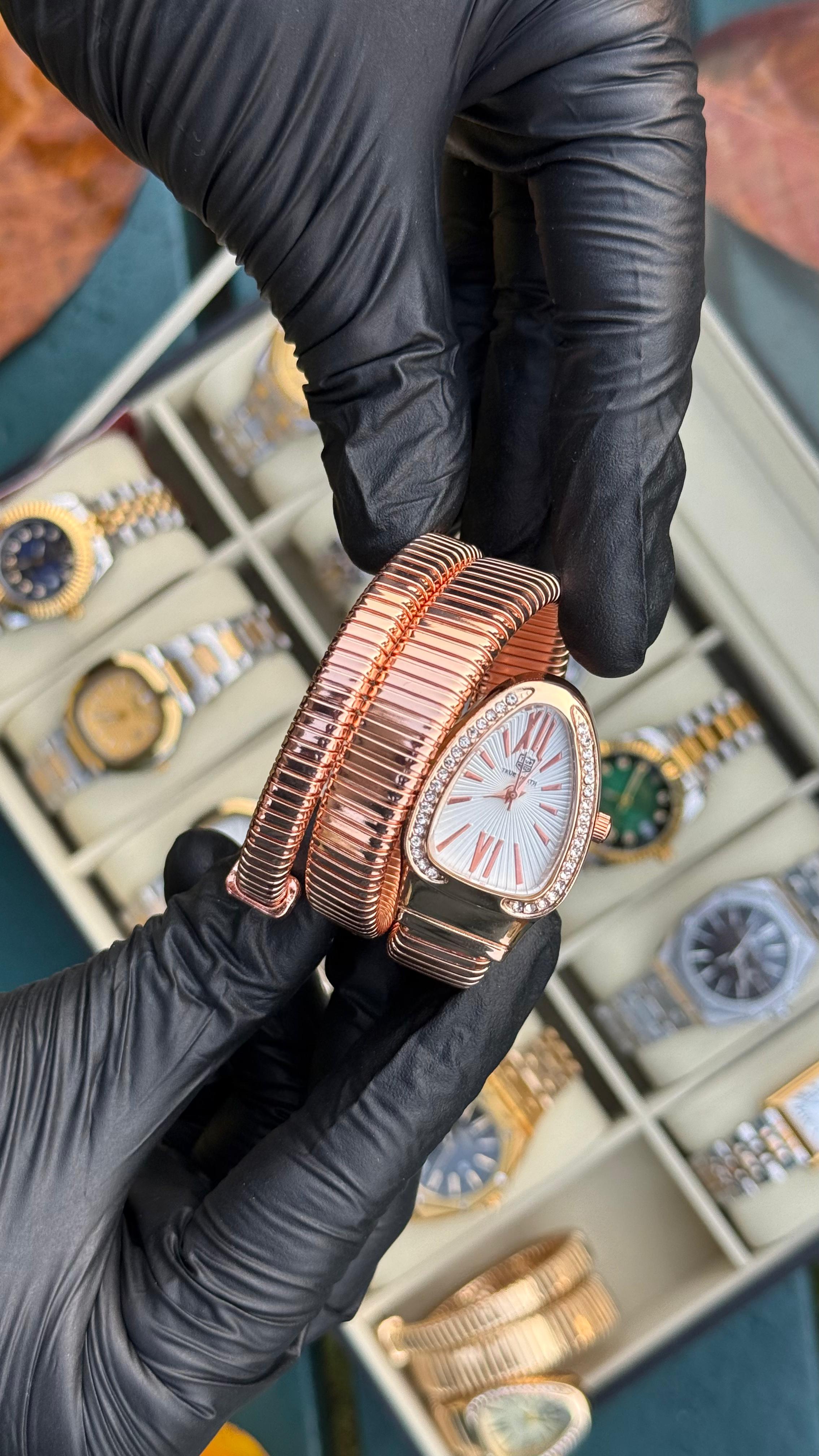 True Worth Snake Watch | Rose Gold  | Master Quality