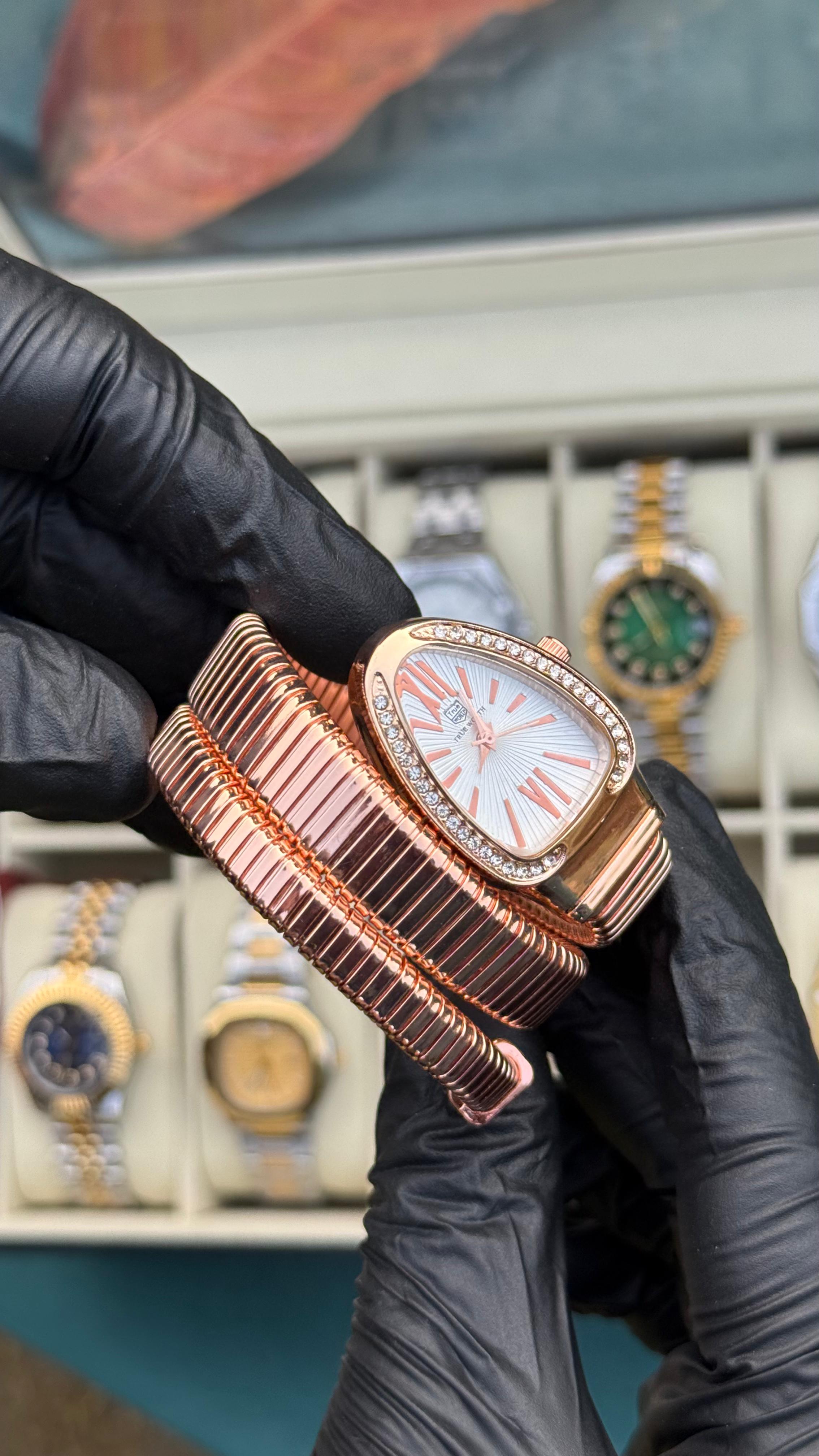 True Worth Snake Watch | Rose Gold  | Master Quality