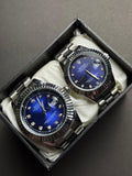 Rolex Couple Watch | Silver Blue | Premium Quality