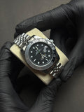 Rolex GMT Grey | Silver Chain Black Dial | Premium Quality