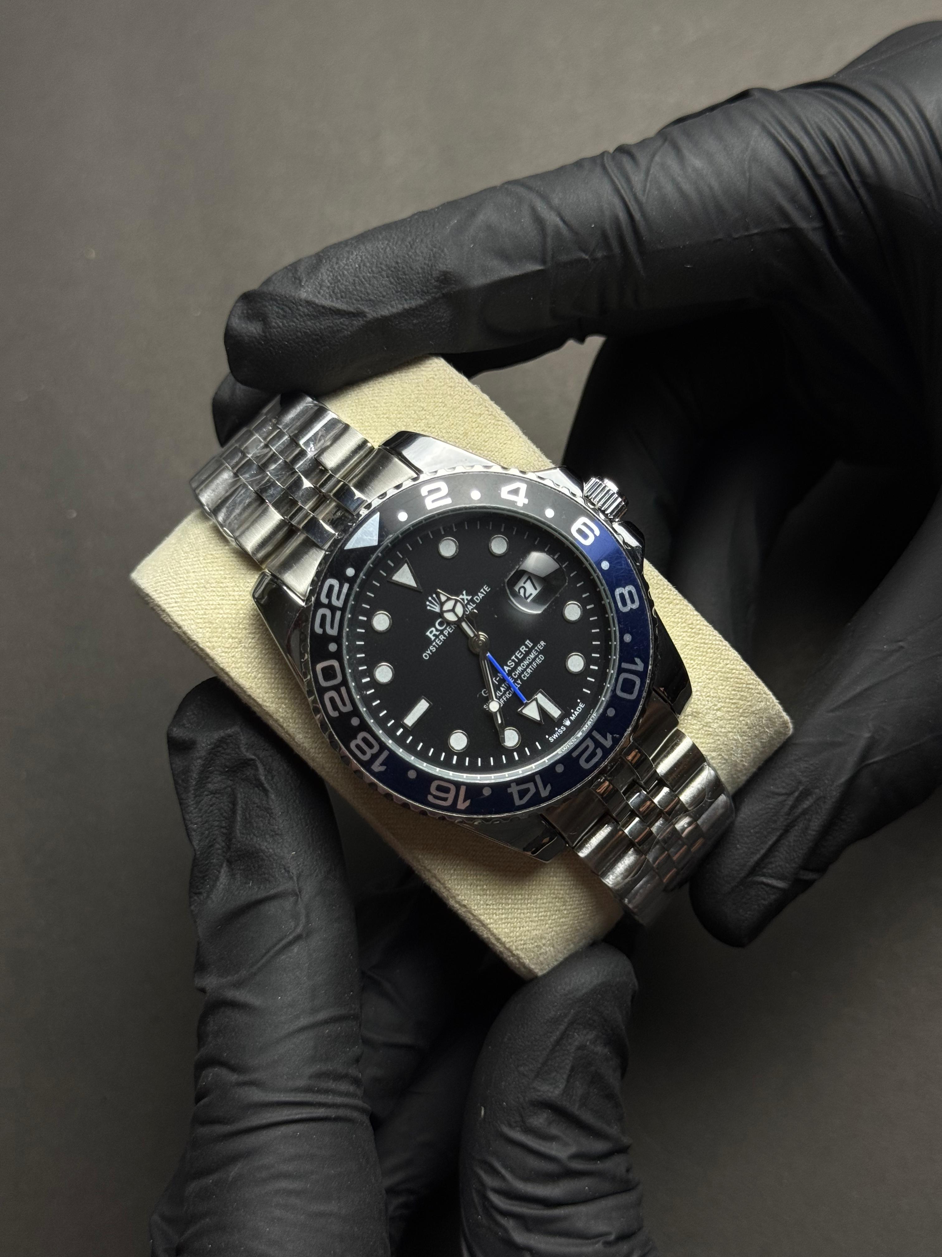 Rolex GMT Blue Dial | Silver Chain Black Dial | Premium Quality