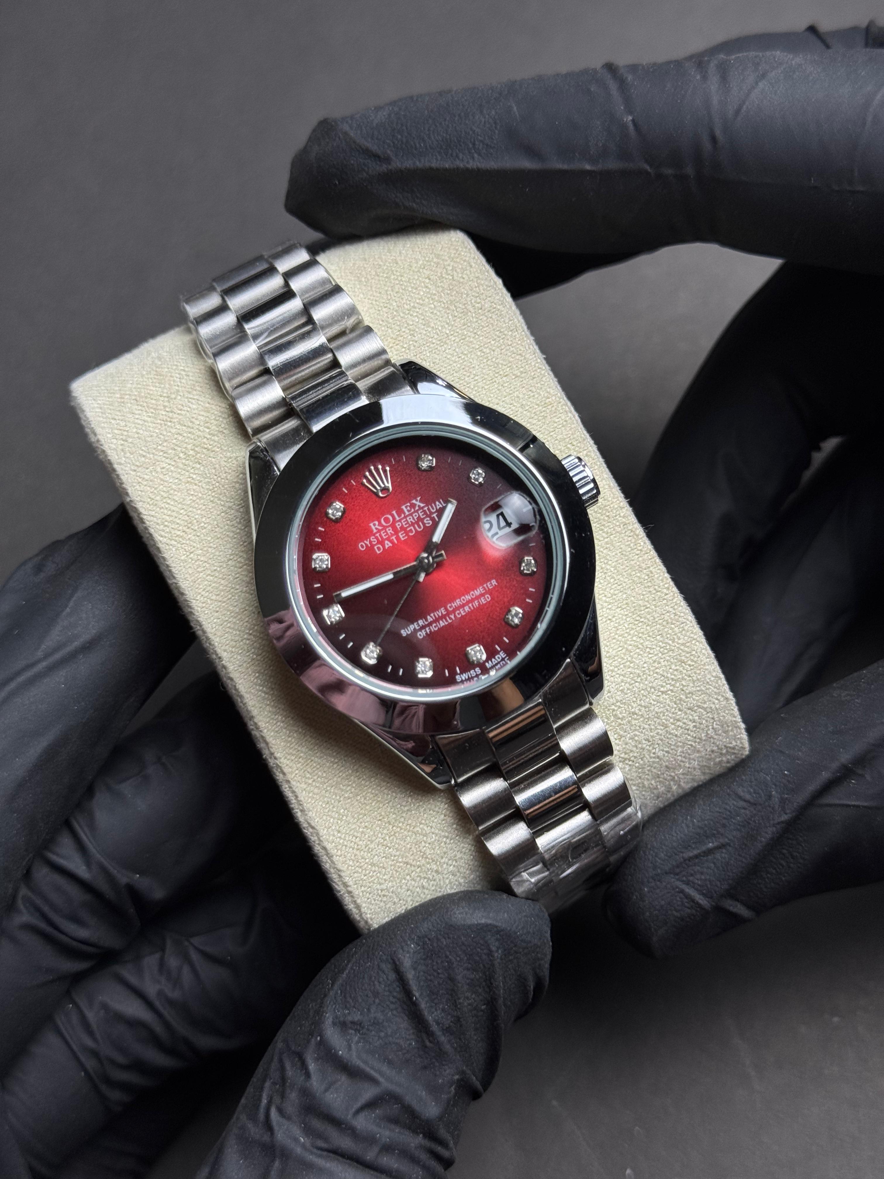 Rolex Oyster | Silver Red | Master Quality