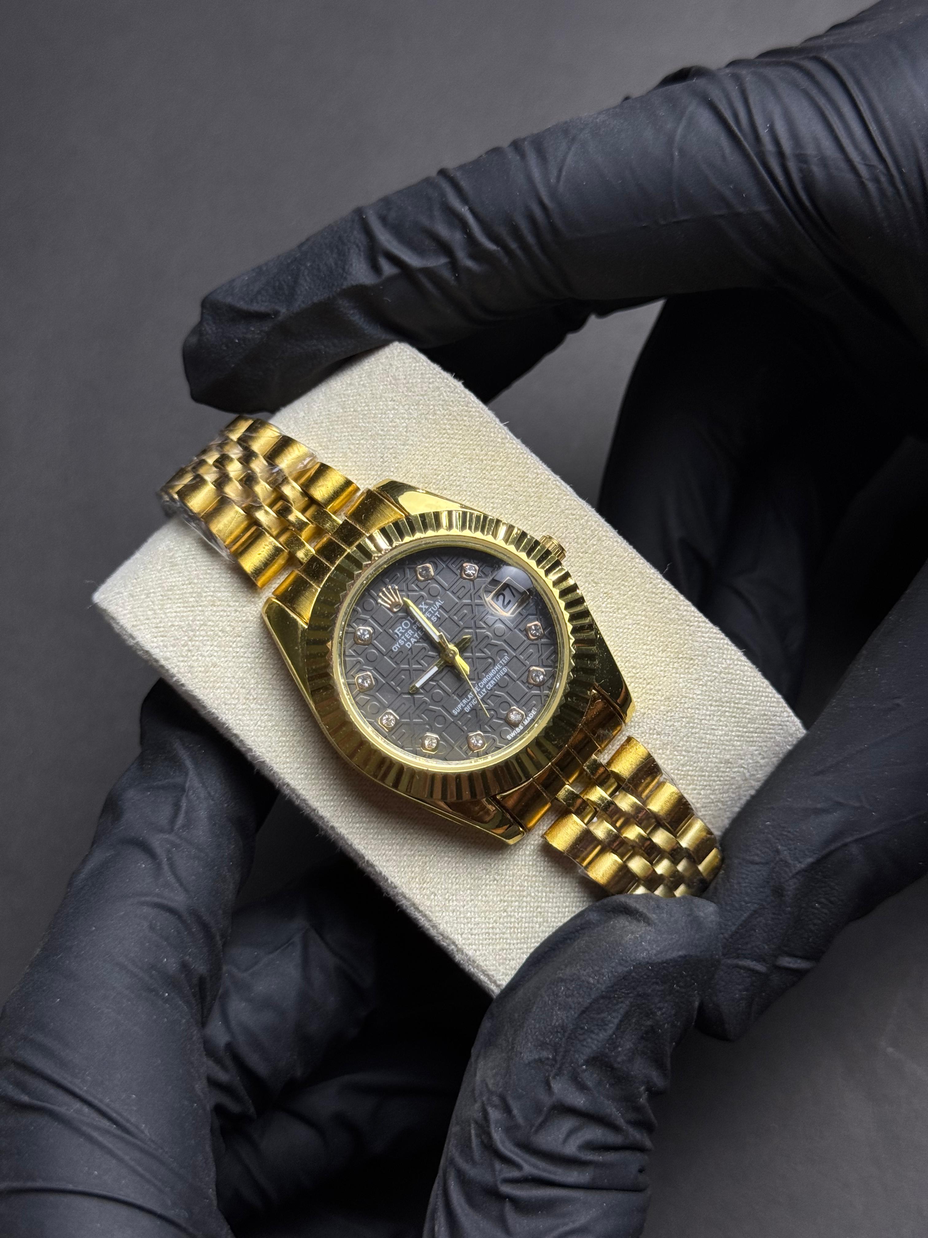 Rolex Couple Watch | Golden Black | Premium Quality