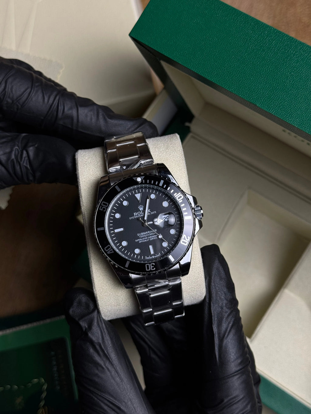 Rolex Submariner Chain | Silver Chain Black Dial | Premium Quality