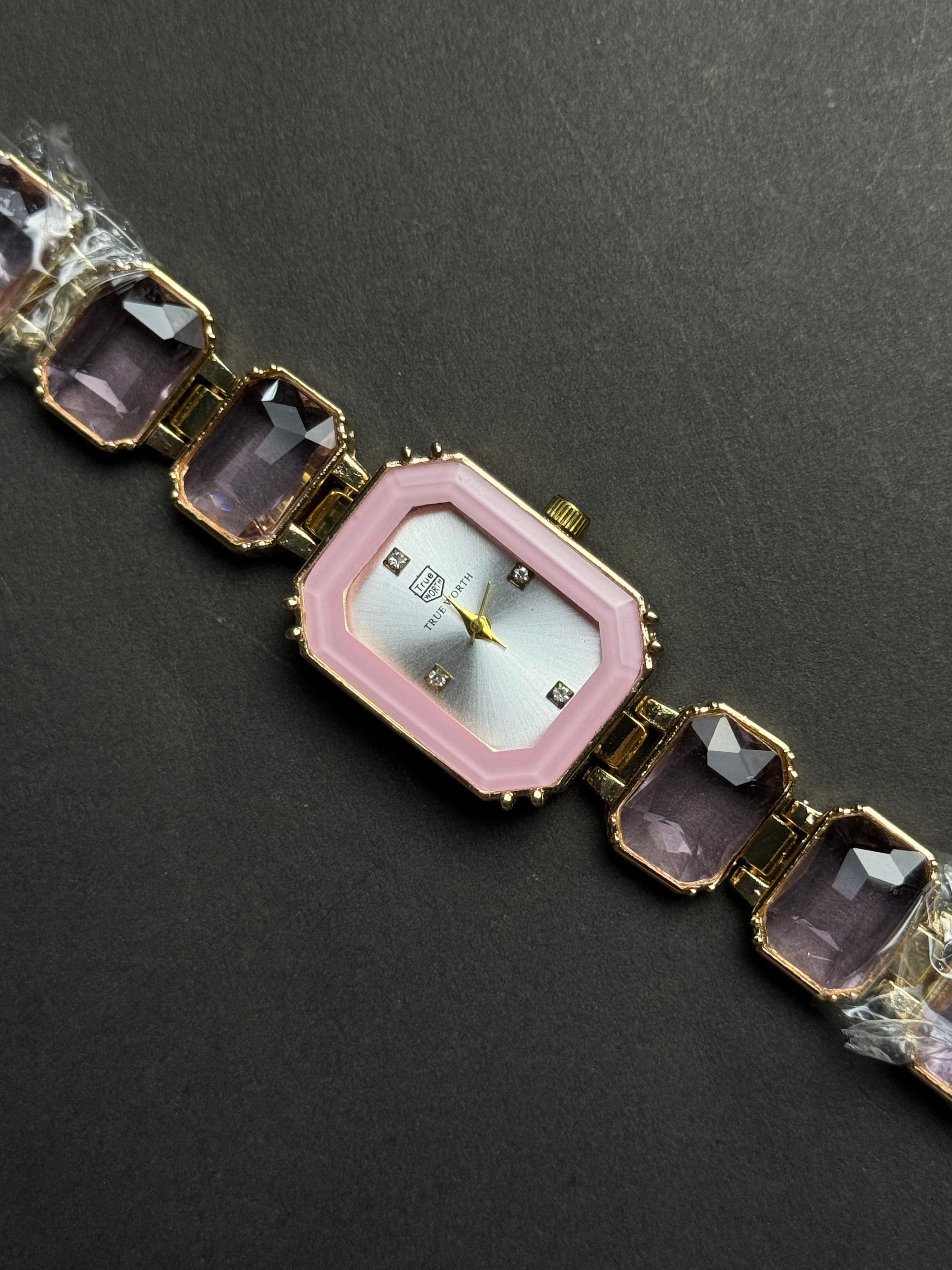 True Worth | Pink Stone Chain | Premium Quality