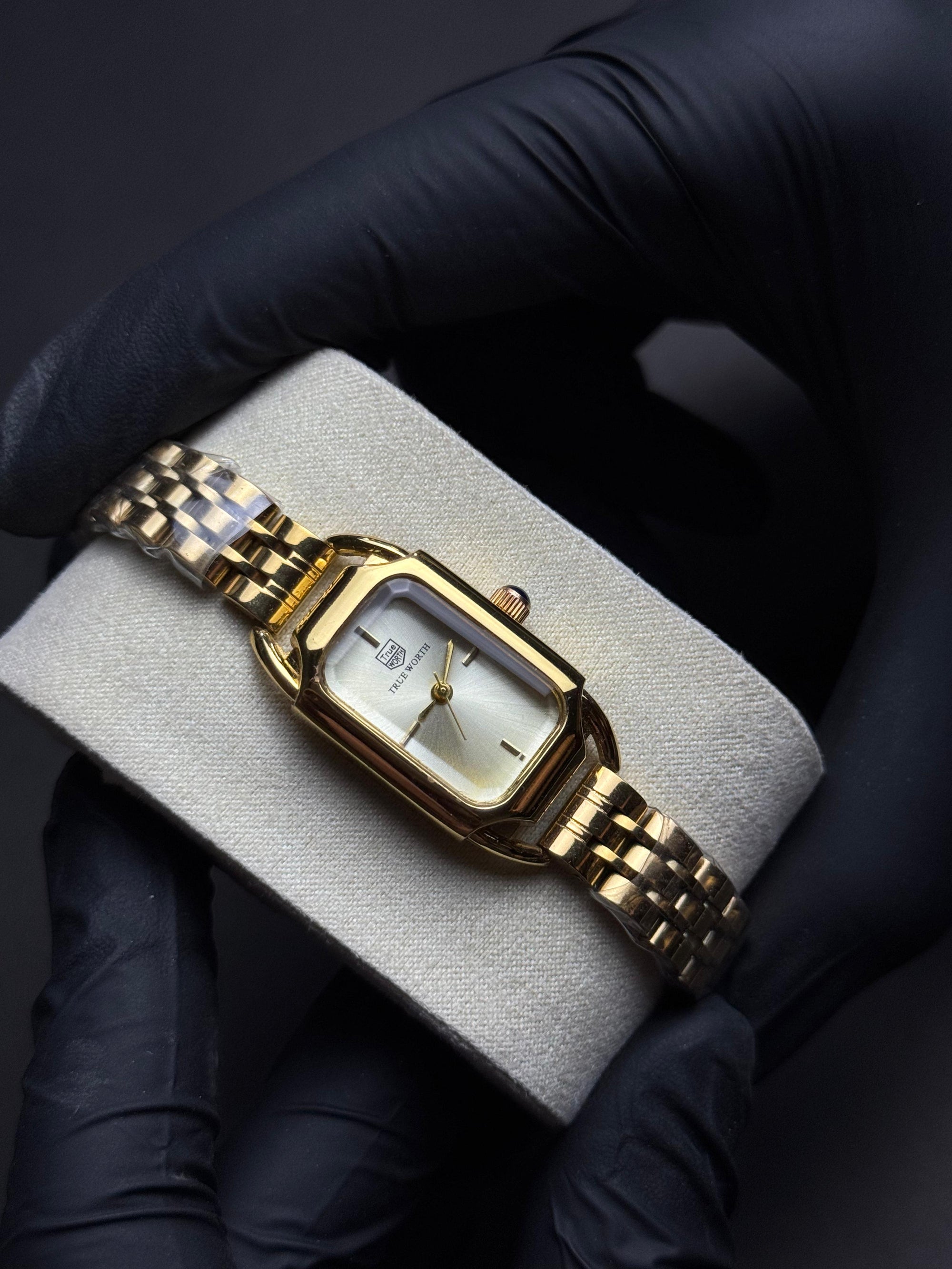 True Worth Rectangle | Golden White | Premium Quality