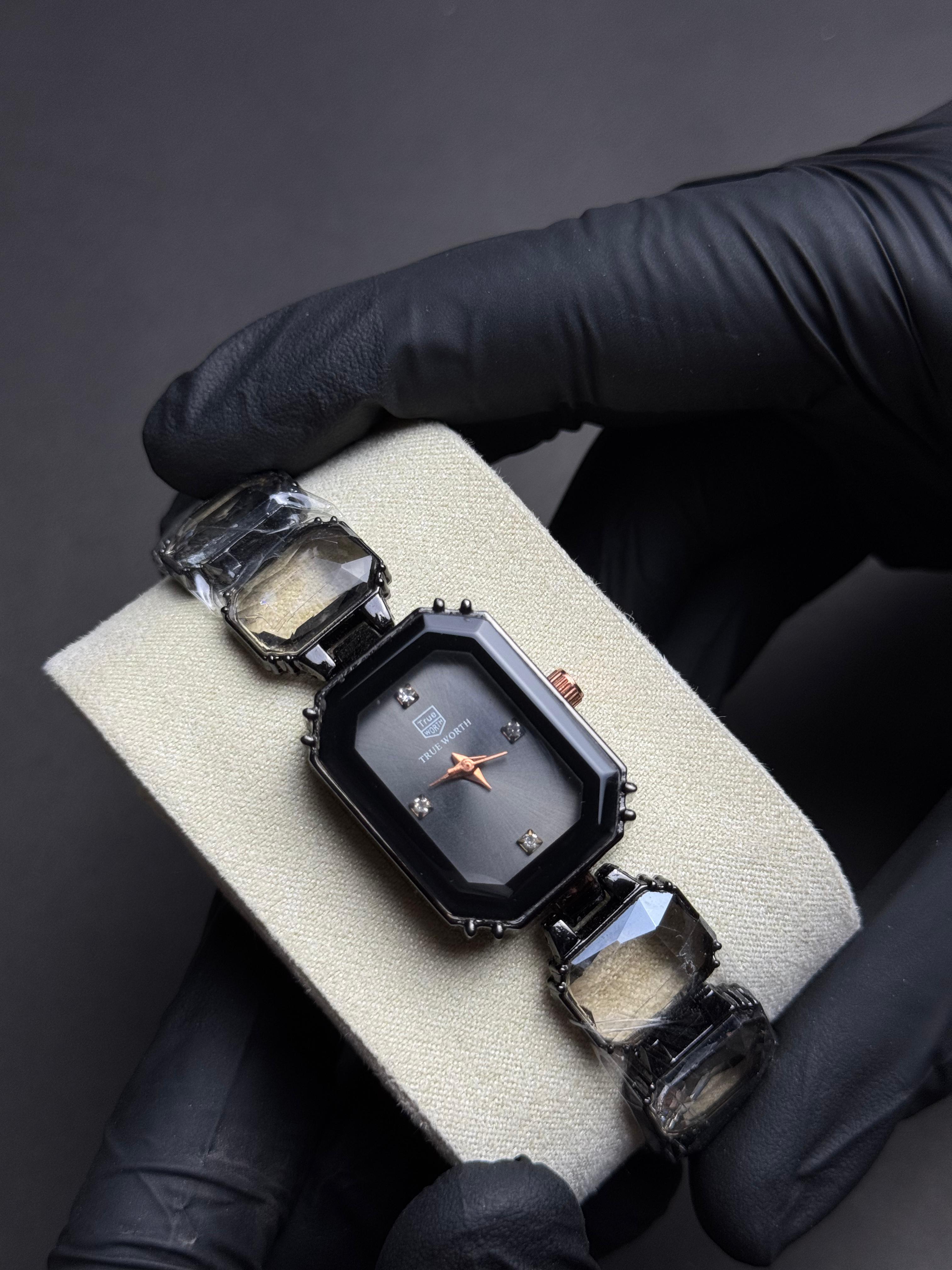 True Worth | Black Stone Chain | Premium Quality