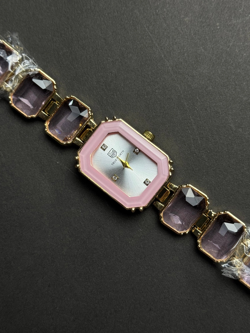 True Worth | Pink Stone Chain | Premium Quality